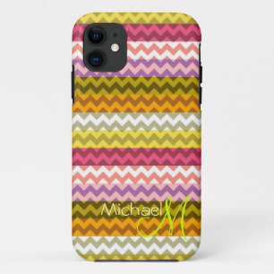 Etui iPhone Case-Mate Monogramme personnalisé moderne Chevron Zigzag 7