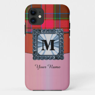 Etui iPhone Case-Mate Monogramme personnalisé roux tartan plaid