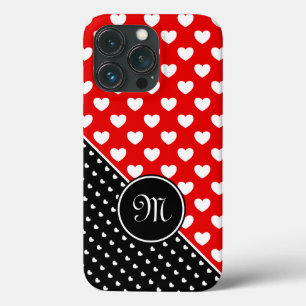 Case-Mate iPhone Case Monogramme Personnalisé Style Rouge, Noir Et Blanc