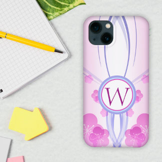 Case-Mate iPhone Case Monogramme personnalisé symétrique de fleurs de ce