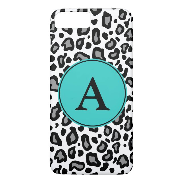 Coques Case-Mate iPhone Monogramme personnalisé White Leopard iPhone Plus  (Dos)