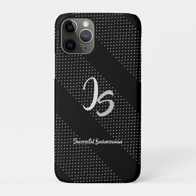 Coques Case-Mate iPhone Monogramme personnel d'argent "Entreprise ayant ré (Dos)