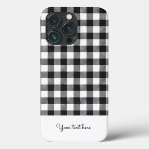 Case-Mate iPhone Case Monogramme Plaid En vichy noir blanc