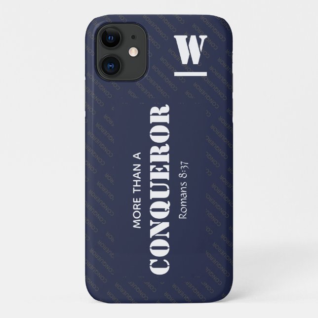 Coques Case-Mate iPhone Monogramme PLUS QU'UN CONQUÉRANT Christian (Dos)