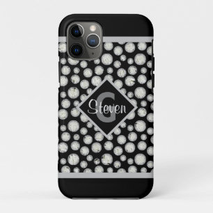 Case-Mate iPhone Case Monogramme Pois noir et gris