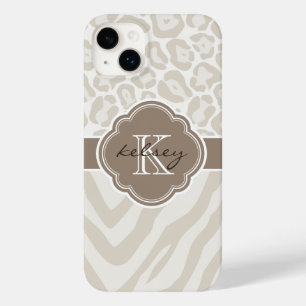 Coque Pour iPhone 14 Plus Monogramme Poster de animal neutre