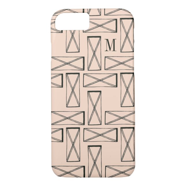 Coques Case-Mate iPhone Monogramme | Rectangle géométrique X Design (Dos)