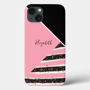 Case-Mate iPhone Case Monogramme rose blanc noir Parties scintillant or
