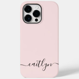 Coque Pour Pour iPhone 14 Pro Max Monogramme rose féerique écriture moderne personna