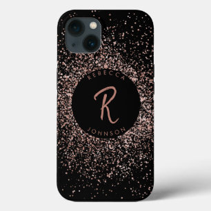 Case-Mate iPhone Case Monogramme rose rose or et noir