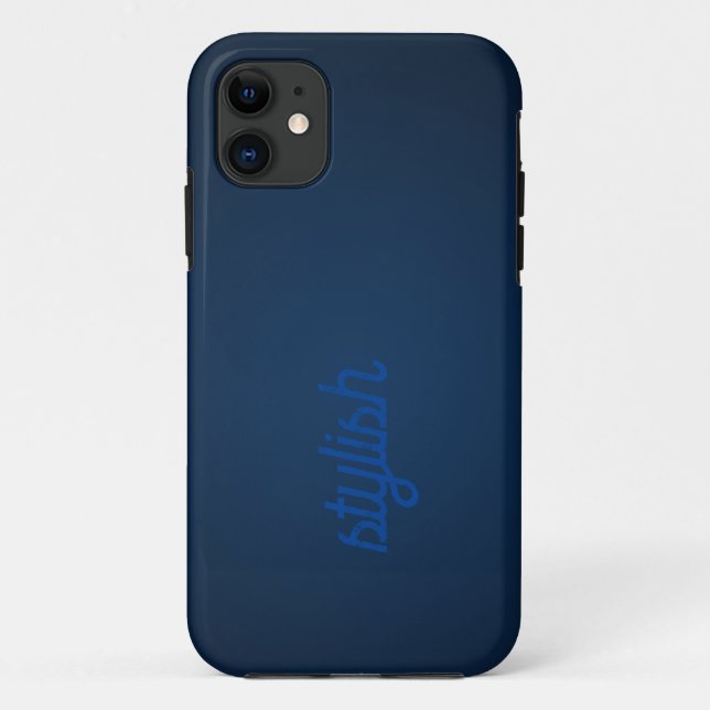 Coques Case-Mate iPhone Monogramme rustique ]Bleu foncé (Dos)