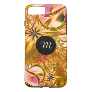 Coque Case-Mate Pour iPhone Monogramme se développant d'or de fractale
