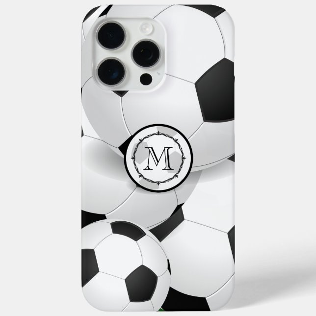 Coques Case-Mate iPhone Monogramme Soccer Ball iPhone (Verso)