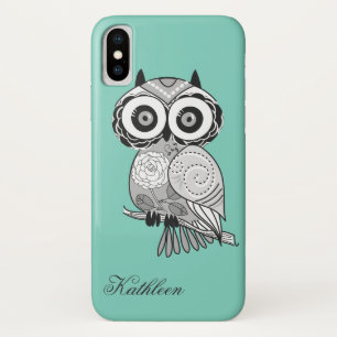 Etui iPhone Case-Mate Monogramme super vintage de hibou de hippie mignon