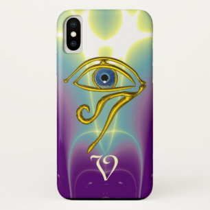 Case-Mate iPhone Case MONOGRAMME TALISMAN BLEU Turquoise, Blanc violet