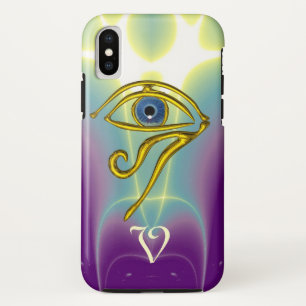 Etui iPhone Case-Mate MONOGRAMME TALISMAN BLEU Turquoise, Blanc violet
