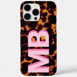 Coques iPhone 16 Pro Max Monogramme Tortoiseshell moderne