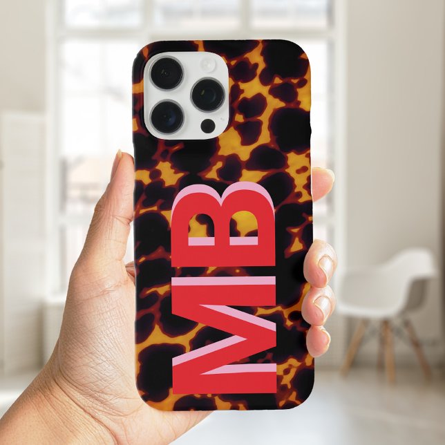 Coques Case-Mate iPhone Monogramme Tortoiseshell moderne (Créateur téléchargé)