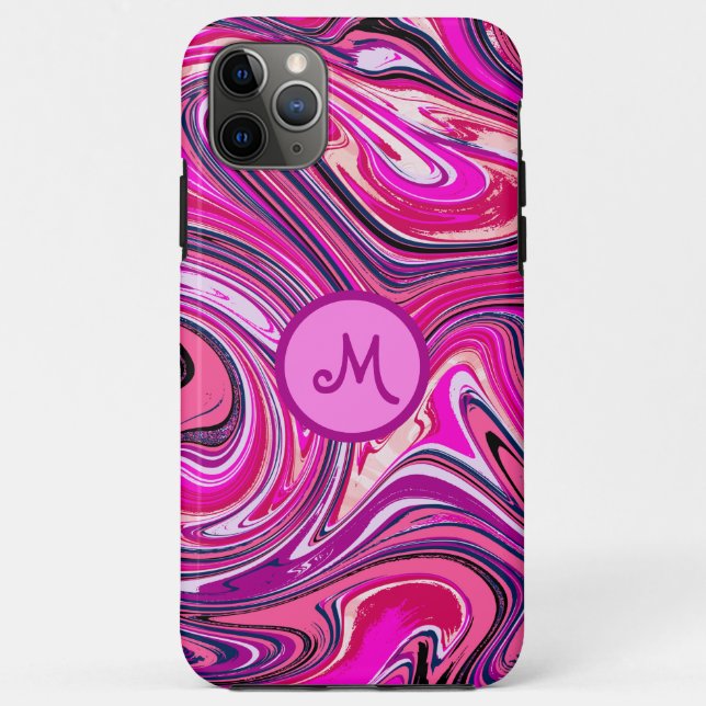 Coques Case-Mate iPhone Monogramme Tourbillon de Marbre Chic (Dos)