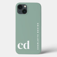 Monogramme vert mignon