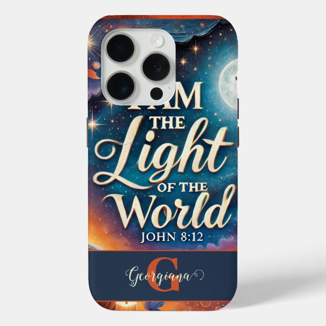 Coques Case-Mate iPhone Monogramme Vibrant Christian Halloween Bible Verse (Verso)