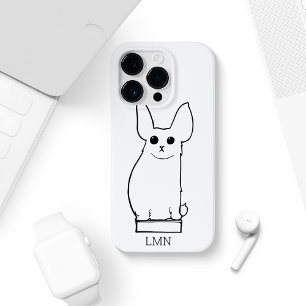 Coque Pour iPhone 14 Pro Monogramme vintage de la créature à grande échelle