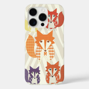 Coques iPhone 16 Pro Monogramme Vintage Fox Art Red Retro iphone 5