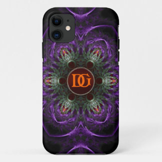 Coque Case-Mate Pour iPhone Monogramme violet médiéval Floral iPhone 5