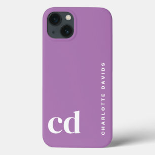 Case-Mate iPhone Case Monogramme violet minimaliste