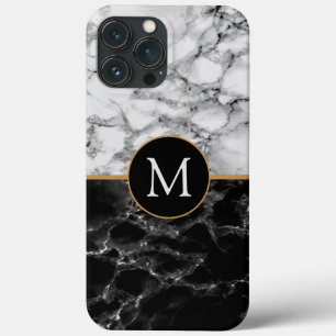 Case-Mate iPhone Case Monogramme Votre Lettre Marque Noir Blanc