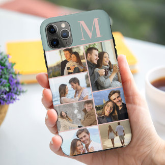 Case-Mate iPhone Case Monogrammed 7 Photo Collage sur Green