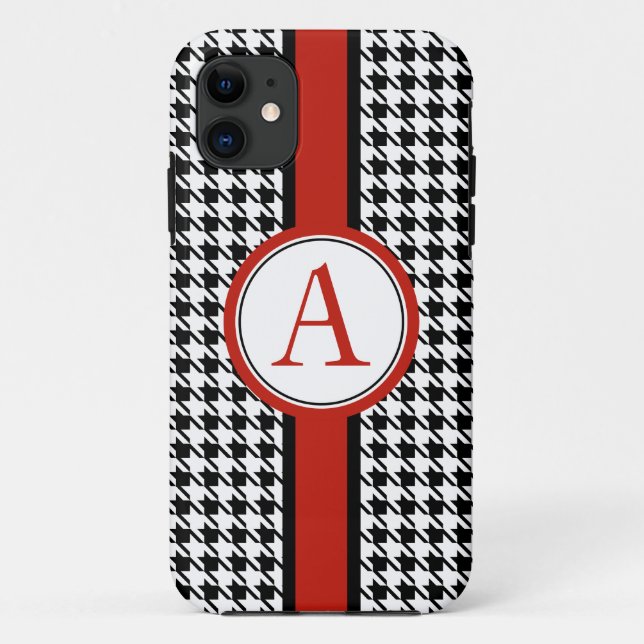 Coques Case-Mate iPhone Monogrammed Classic Houndstooth iPhone 5 Case Mate (Dos)