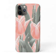 Monogrammes et tulipes à motifs élégants