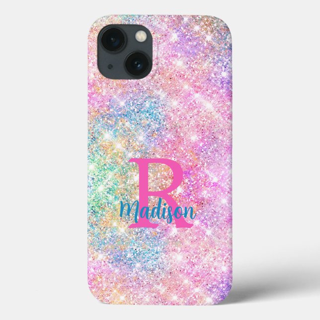 Coques Case-Mate iPhone Monographie de la fausse parties scintillant rose  (Verso)
