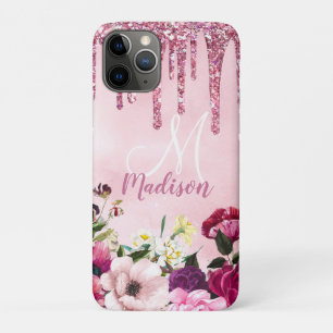 Case-Mate iPhone Case Monographie de parties scintillant à goutte rose b