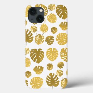 Case-Mate iPhone Case Monstère d'or moderne Feuille Tropical Motif
