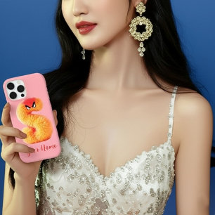 Coques iPhone 16 Pro Max Monstre Fluffy S Initial Personnalisable