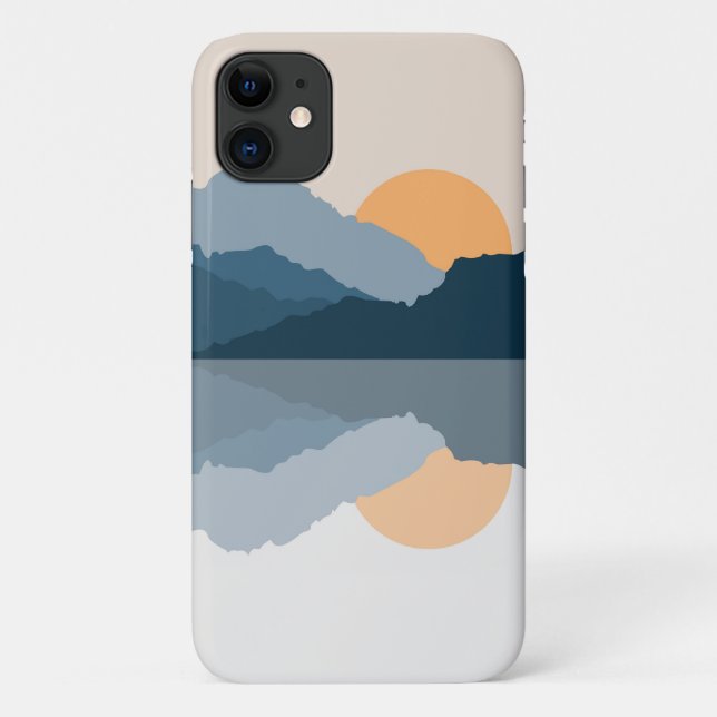 Coques Case-Mate iPhone Montagnes bleues reflétées dans le lac (Dos)
