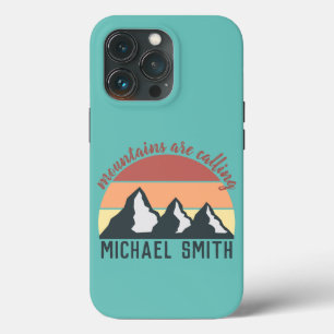 Case-Mate iPhone Case Montagnes pastel vintage appellent monogramme ciel