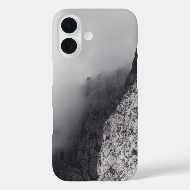 Coques Case-Mate iPhone Moody mountain theme in black and white (Verso)