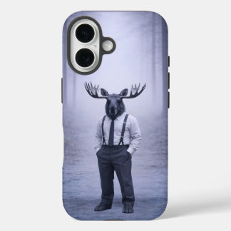 Coques iPhone 16 Moose in Classic Suspenders – Silent Forest Portra