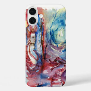 Coques iPhone 16 Plus MORGANA / Magie et mystère, Imaginaire bleu rose