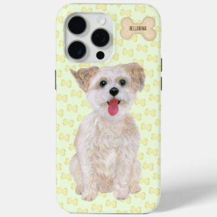 Coque iPhone 15 Pro Max Morkie Avec Os Et Texte