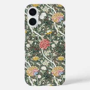 Coques iPhone 16 Morris Cray Vintage Blossom Dessin Floral Vert