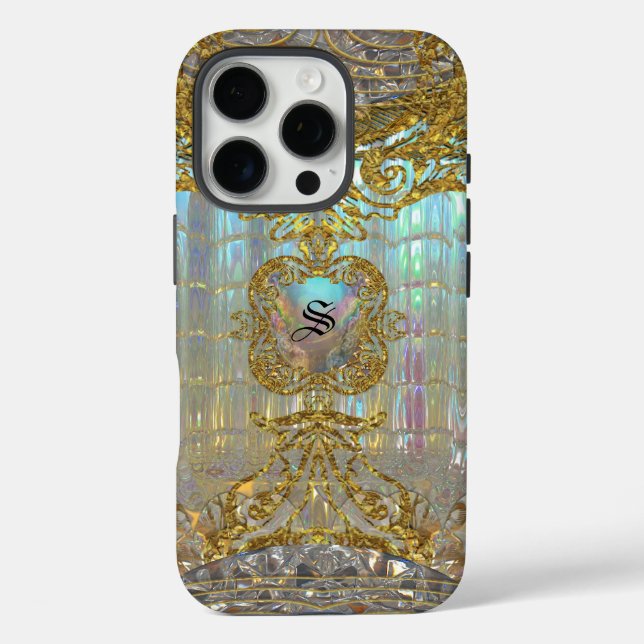 Coques Case-Mate iPhone Morshnette Élégant Monogramme baroque (Verso)