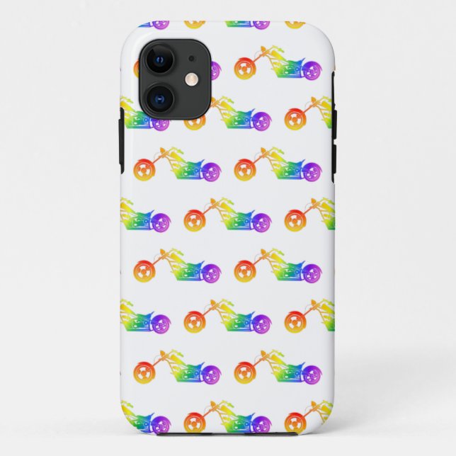 Coques Case-Mate iPhone Mortocycle arc-en-ciel (Dos)