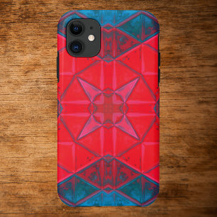 Case-Mate iPhone Case Mosaic Carré Kaleidoscope Rouge et Bleu