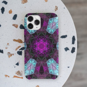 Case-Mate iPhone Case Mosaic Kaleidoscope Fleur bleu et violet
