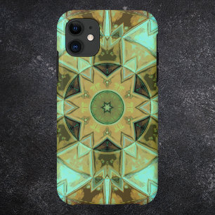 Case-Mate iPhone Case Mosaic Kaleidoscope Fleur Vert et Brown