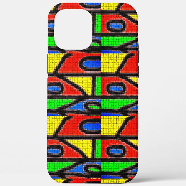 Coques Case-Mate iPhone Mosaïque artisanale, Peinture Barcelone Tilles Coq (Verso)